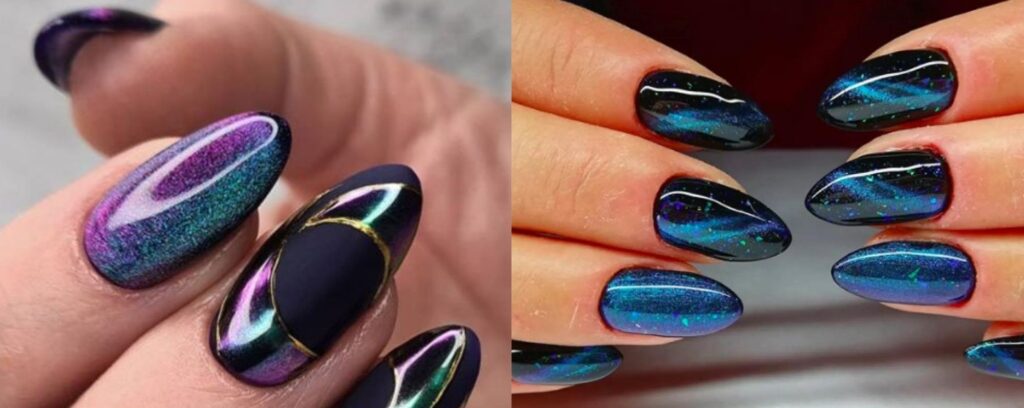 Chrome Cat Eye Nails