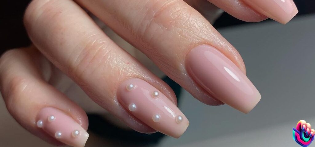 Coffin Pearl Nail Art