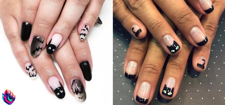 Cute Black Cat Nail Art