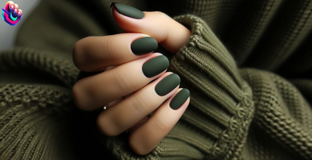 Dark green nails designs