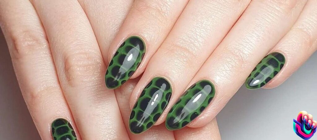 Dark green nails designs