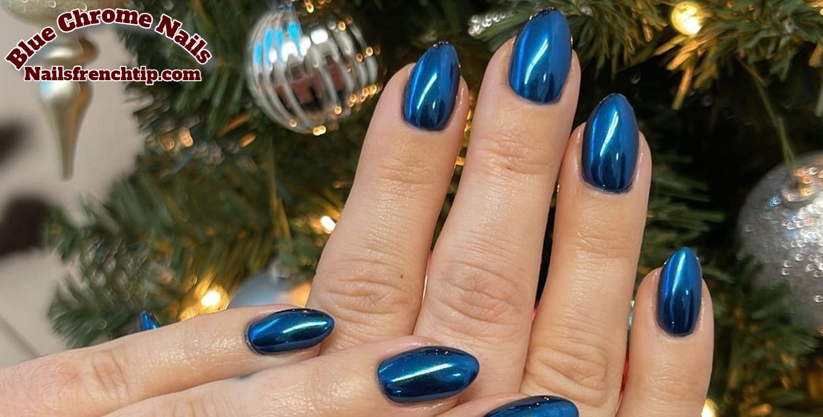 Blue Chrome Nails