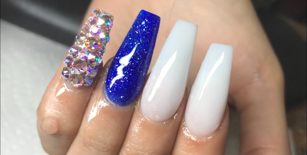 Royal blue nails